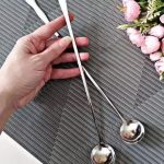 ملاقه بلند پارچ نقره‌ای